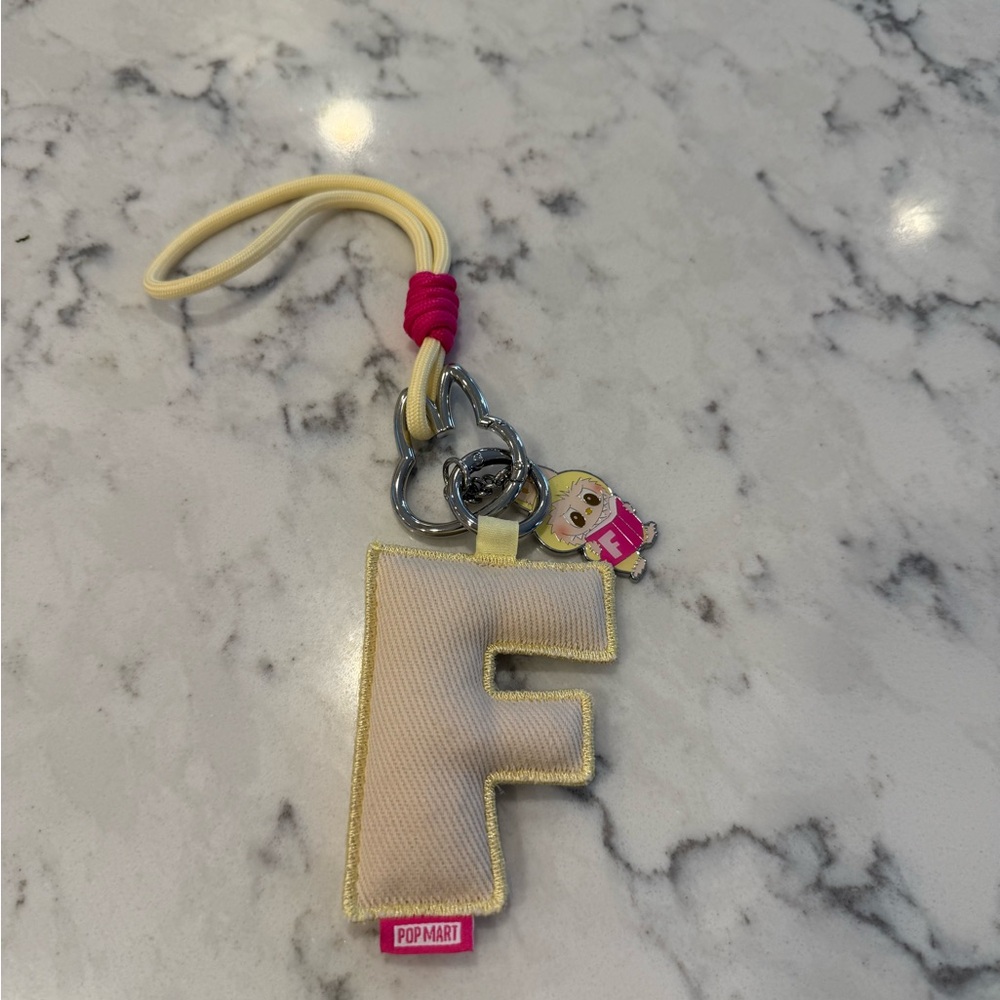 POP MART Labubu letter “F”  Keychain